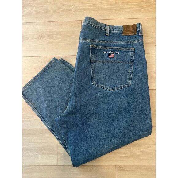 Vintage Polo Jeans Co. Straight Leg 100% Cotton Size 54X30 - Picture 1 of 5